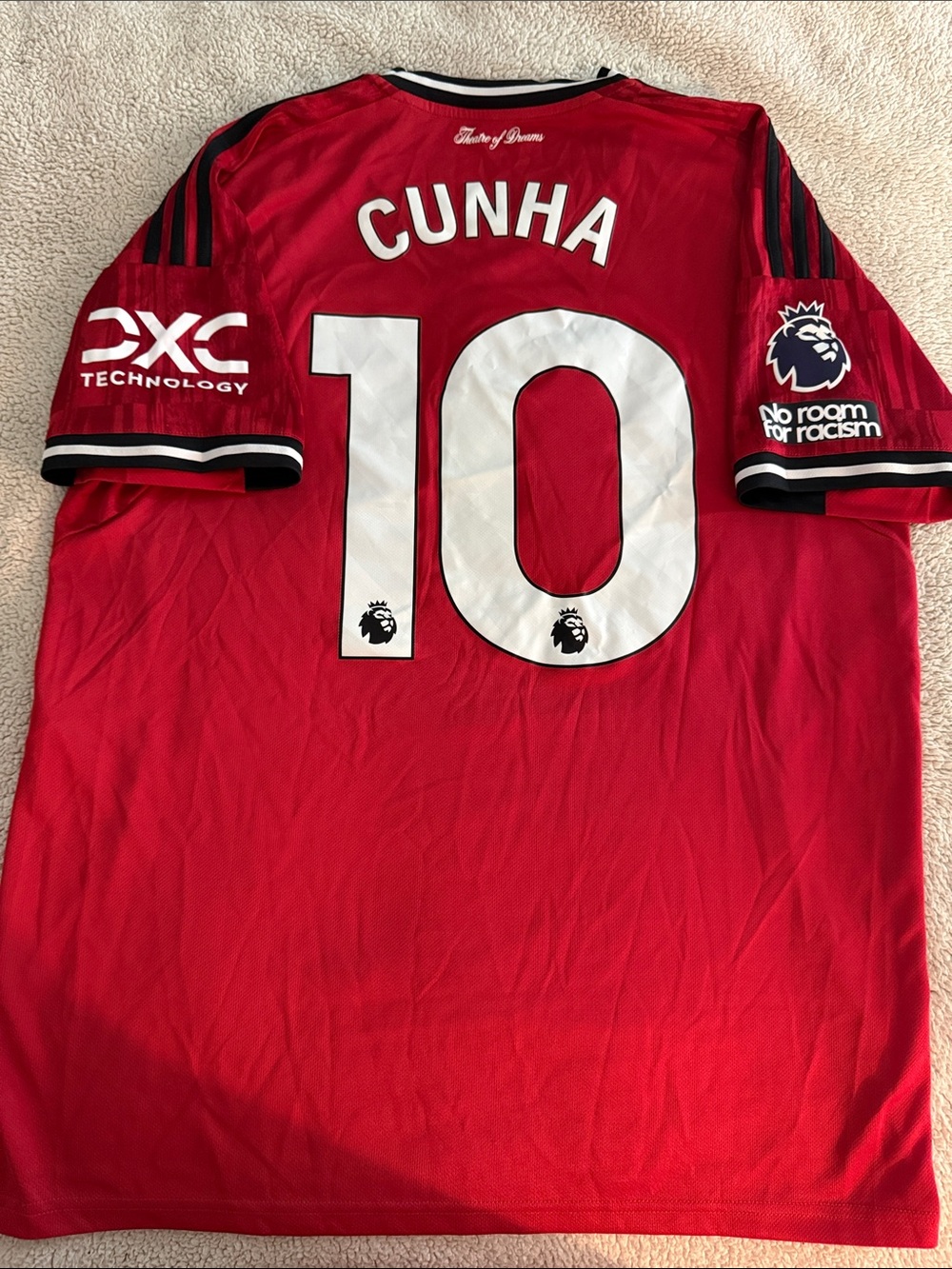 Manchester United #10 Matheus Cunha 2025-26 Adidas Home Premier League Jersey